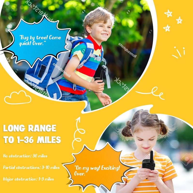 Walkie Talkies for Adults - Long Range 2-Way Radio | Hiking & Camping Gear with Flashlight, SOS Siren, NOAA Alert, 22 Channels