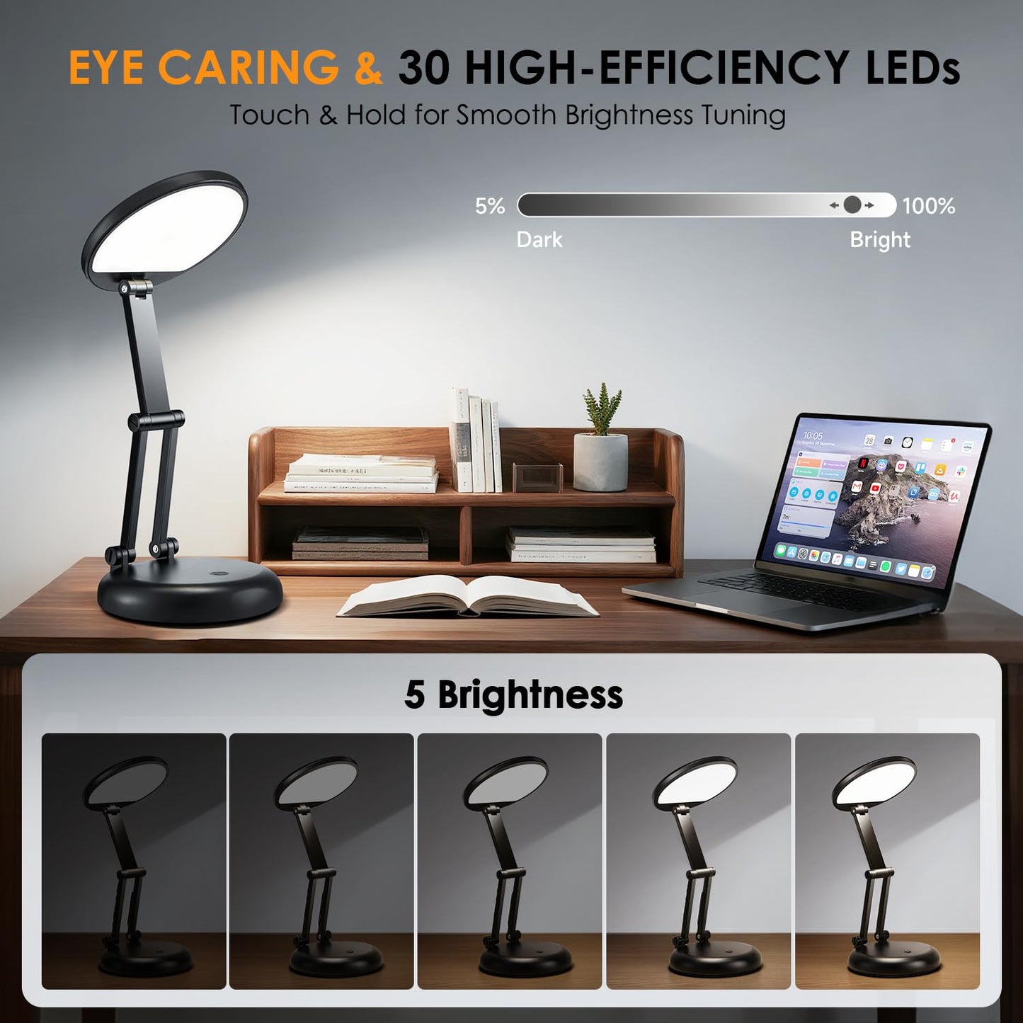 Rechargeable Lamp Desk Lamp,3600mAh Battery Lamp Desk Light,10 Brightness Rechargeable Table Lamp,Cordless Lamp Wireless Lamp,Battery Operated Lamp Rechargeable Light,Reading Lamp USB Light USB Lamp