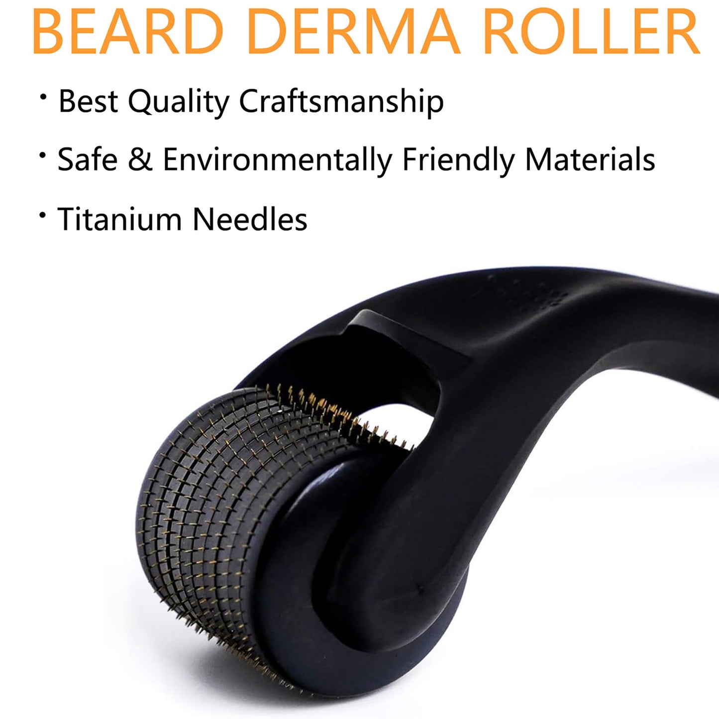 Derma Roller for Hair Beard Facial Skin Face 540 Titanium Microneedle 0.25mm - at-Home Beauty Instrument - Holiday Gift for Men Women -Microdermabrasion Roller