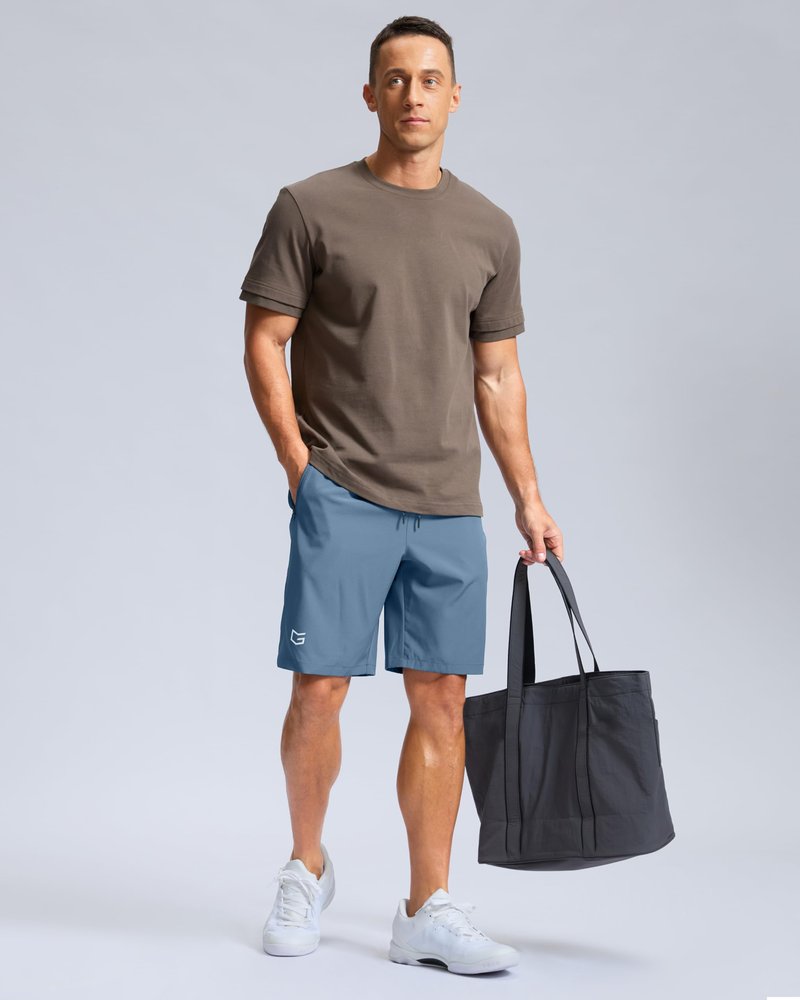 G Gradual Men's Athletic Running Shorts with Zipper Pockets Quick Dry 7"/ 5"/ 9" Workout Gym Shorts for Basketball Hiking(Federalblue,9XXL-New)
