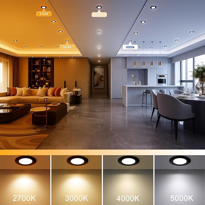 YGS-Tech 2 Inch LED Recessed Lighting, Dimmable Downlight 3W(35W Halogen Equivalent), CRI80, 2700K Ultra Warm White Ceiling Light with LED Driver (24 Pack)