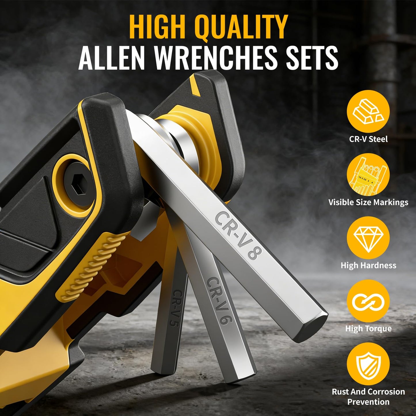 GRENPRO Folding Allen Wrenches Sets, 17PCS Allen Key Set, Hex Key Allen Wrench Set, Bike Tool Kit, Standard Metric & SAE Multifunction Tools, 2 Pack Portable Mountain Bicycle Repair Accessories Kits