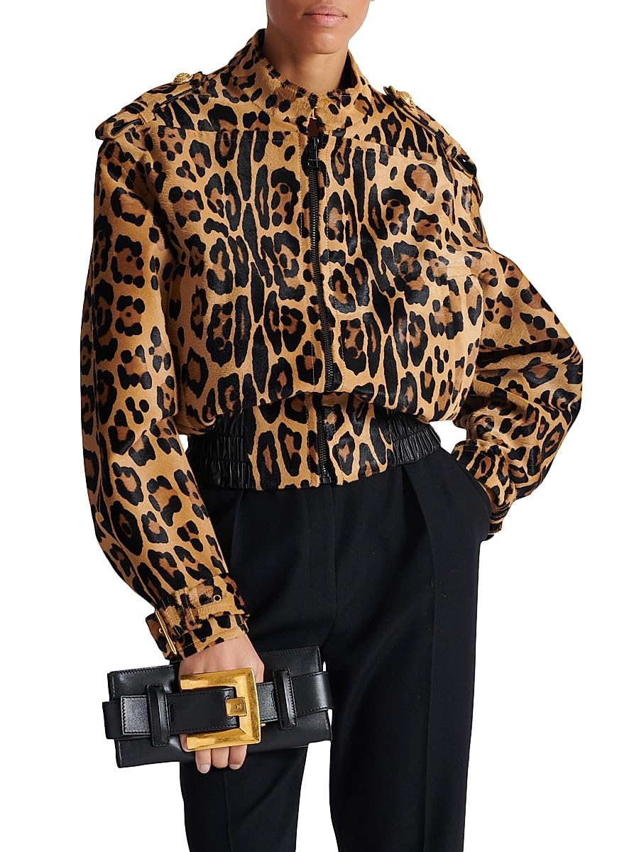 Balmain, Anthem Buckle-Detailed Leather Pouch, Noir