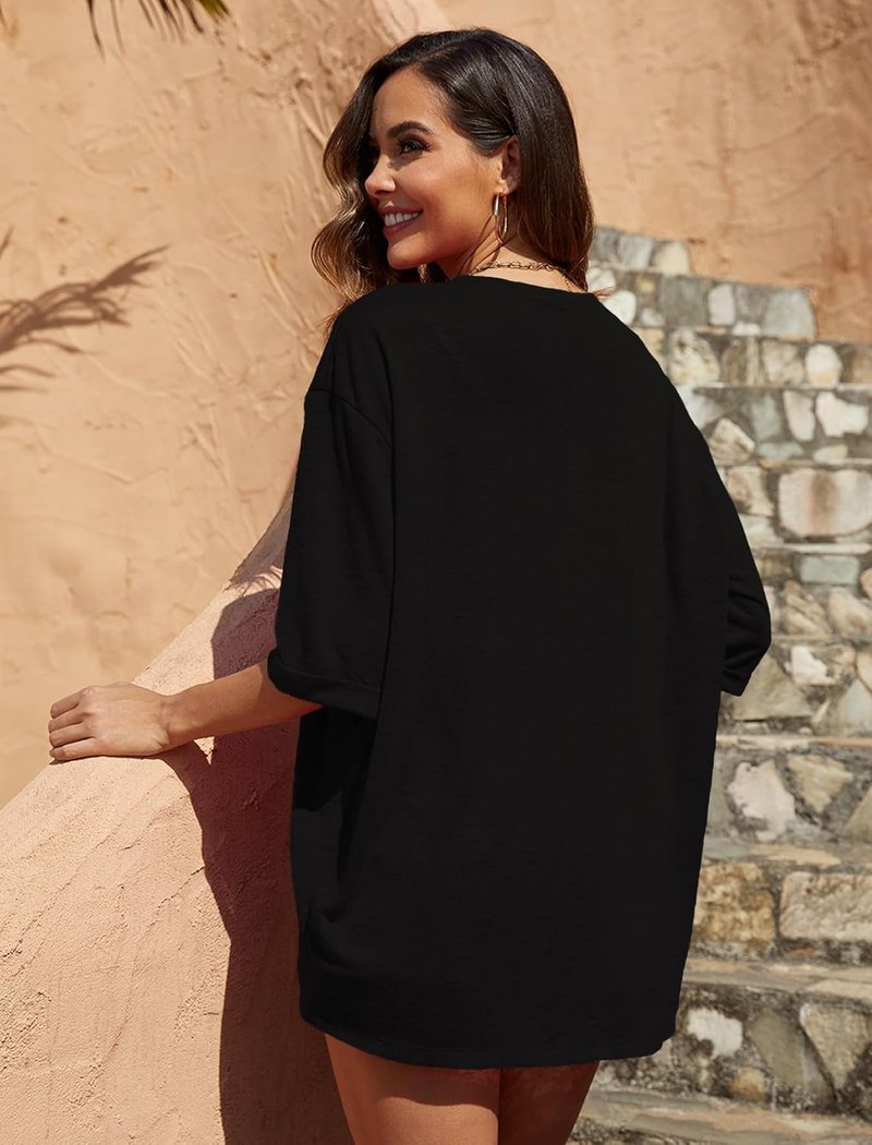 Lightweight Women's Summer Kimono Cardigan - Short Sleeve Beach Cover-Up