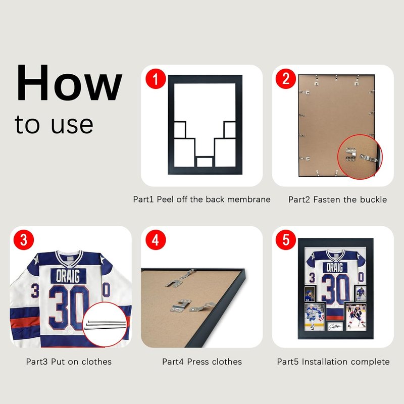 Large Jersey Display Frame - Clear Acrylic Shadow Box with 98% UV Protection | Perfect for Football, Hockey, Basketball, Baseball Memorabilia