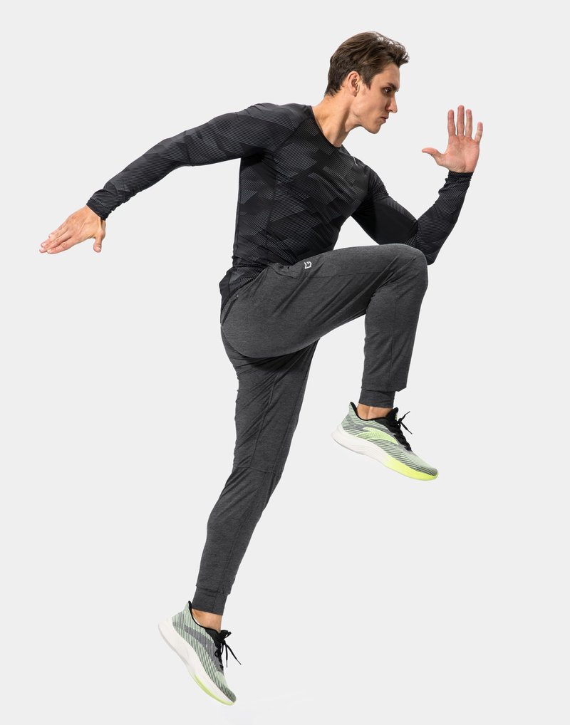 G Gradual Men's Sweatpants with Zipper Pockets Athletic Pants Traning Track Pants Joggers for Men Soccer, Running, Workout(Heathered Graphite Grey,M)