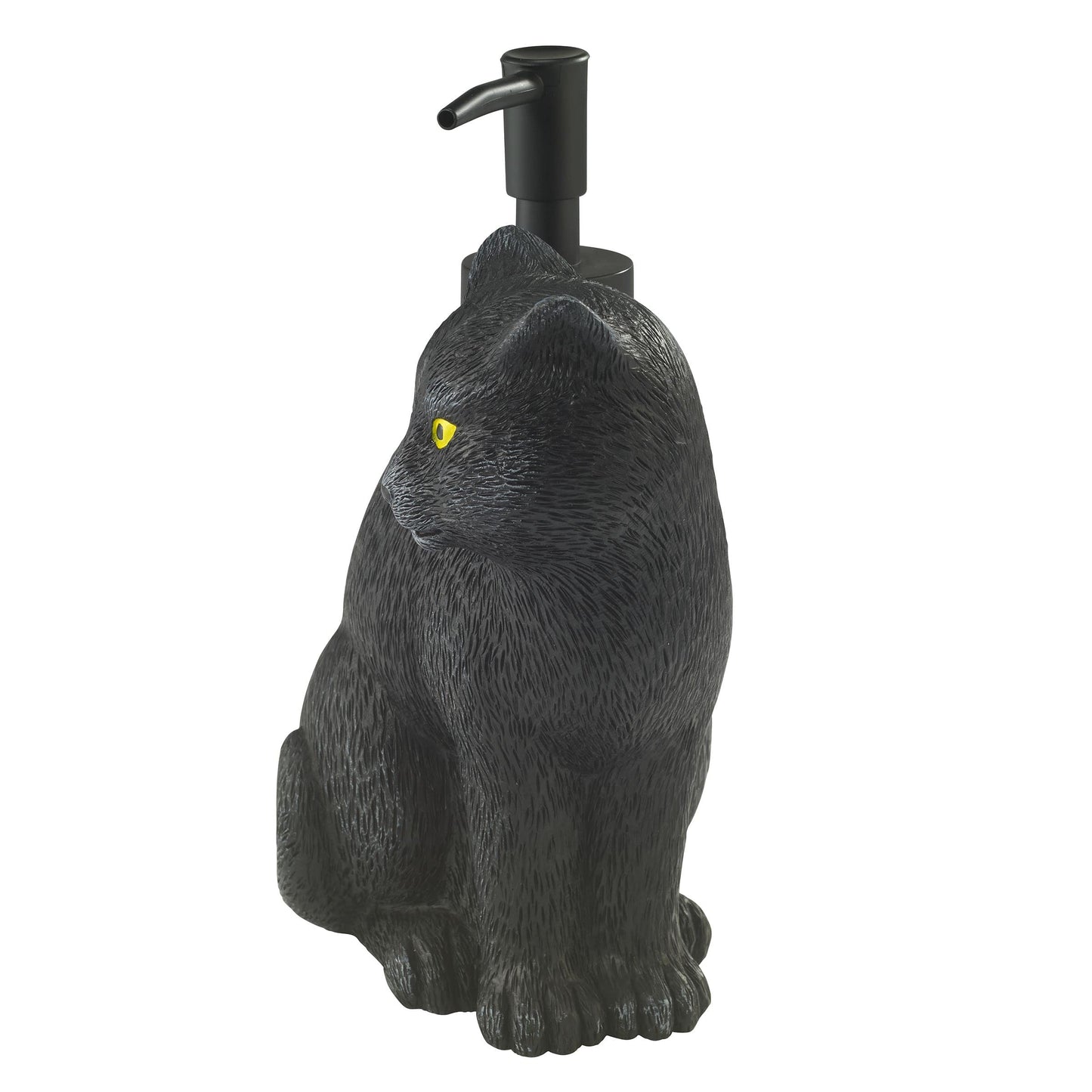 Avanti Linens - Soap Dispener/Lotion Pump, Guest Bathroom Essentials, Black Cat Inspired Bathroom Decor (Halloween Collection)