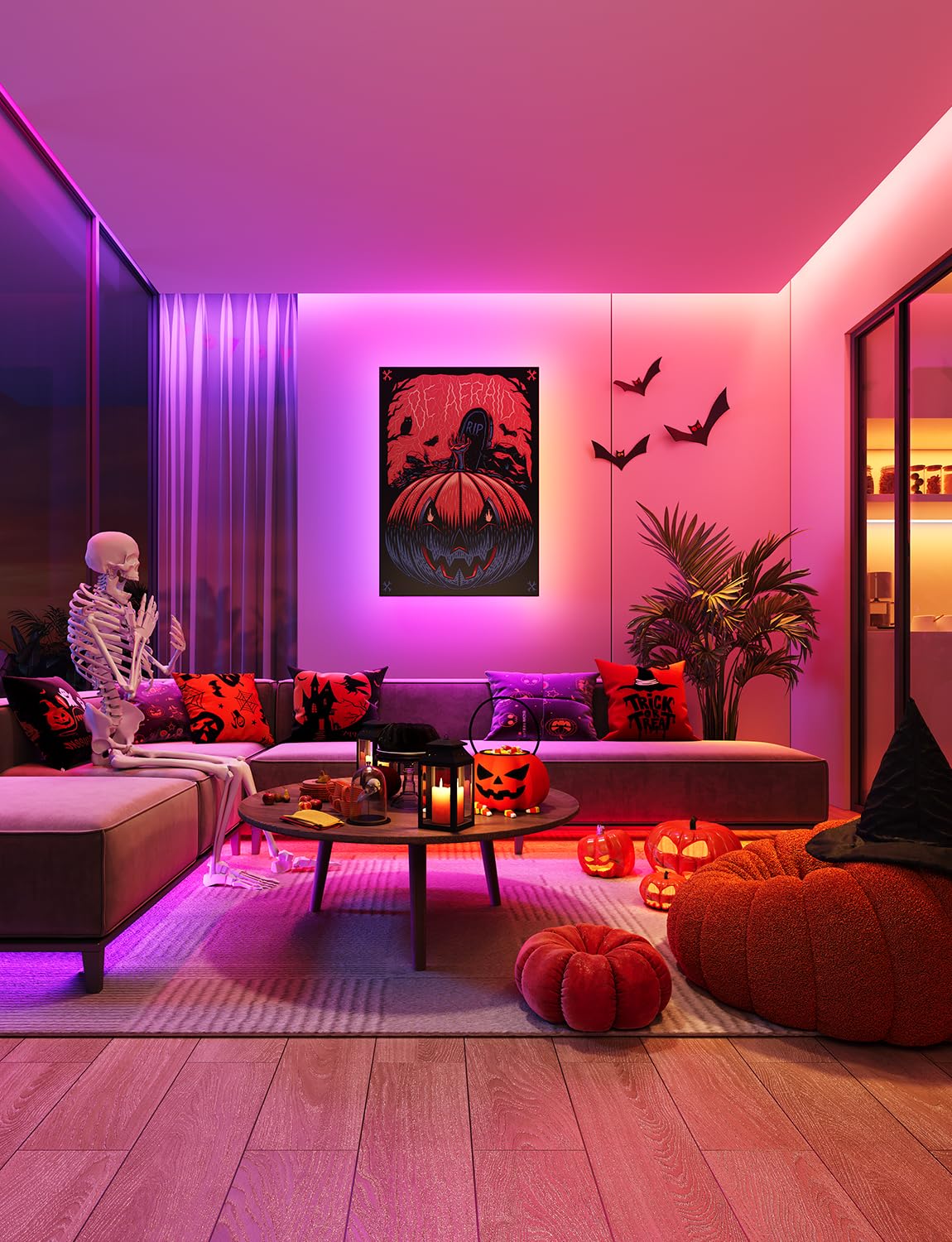 Govee 100ft RGBIC LED Strip Lights, Smart LED Lights Work with Alexa and Google Assistant, LED Lights for Bedroom WiFi App Control Segmented DIY Multiple Colors, Color Changing Light, (2 x 50ft)