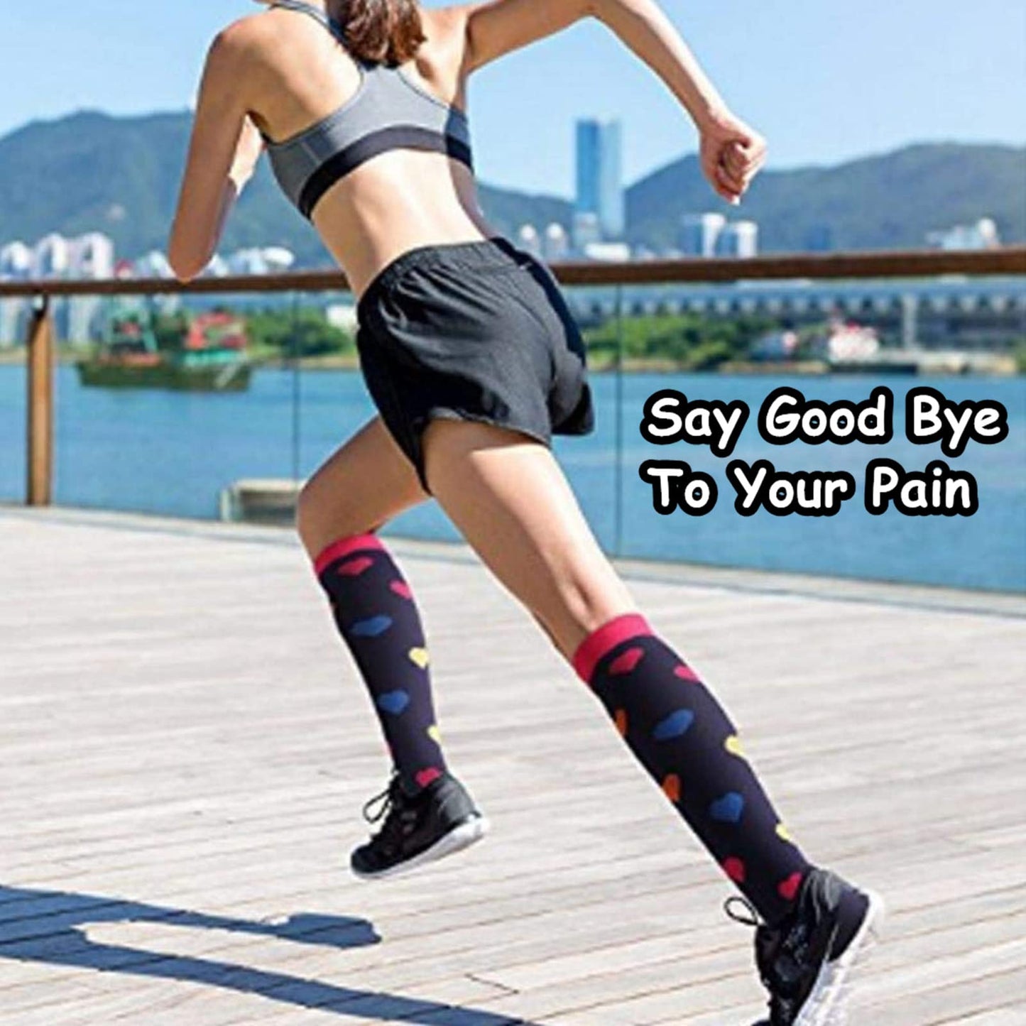 YYW Compression Socks for Men & Women 7 Pairs Best for Running Medical Sports Flight Travel Pregnancy 20-25mmHg (Compression Socks 1,S-M)