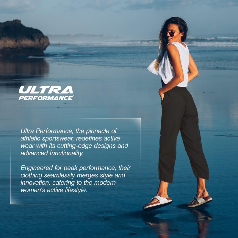 Ultra Performance Capri Pants for Women 2 Pack Womens Capris Hiking Capri Pants Summer Clothes for Women (Avail in Plus Size) Black, Charcoal