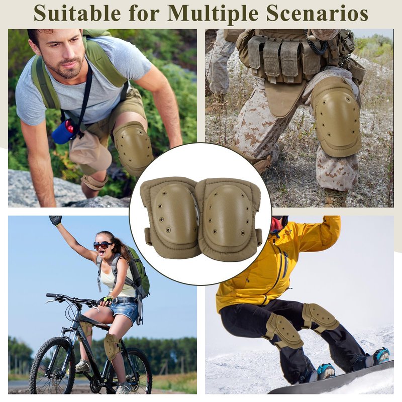 Chicingyou 2 Pairs Saddle Hunting Knee Pads Tactical Knee Pads Saddle Hunting Accessories Protection Guard Pad for Outdoor Paintball Game Cycling Safety Skateboarding Gear Skates