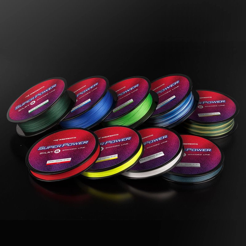 KastKing Superpower Silky8 Braided Fishing Line, Red, 8 Strands, 10 LB, 150 Yds