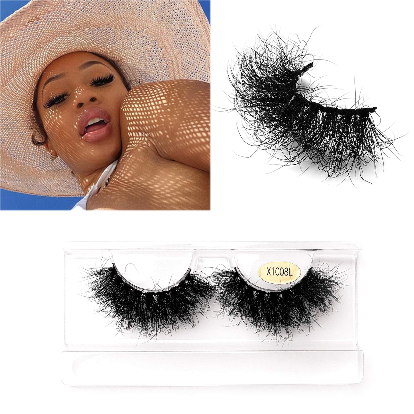 Fluffy Mink Lashes viEYEve False Eyelashes Natural Real Mink Lashes Fluffy Long 5D Dramatic Eyelashes for Women Full Lashes Durable Reusable Mink Eyelashes Messy Bomb1 pair