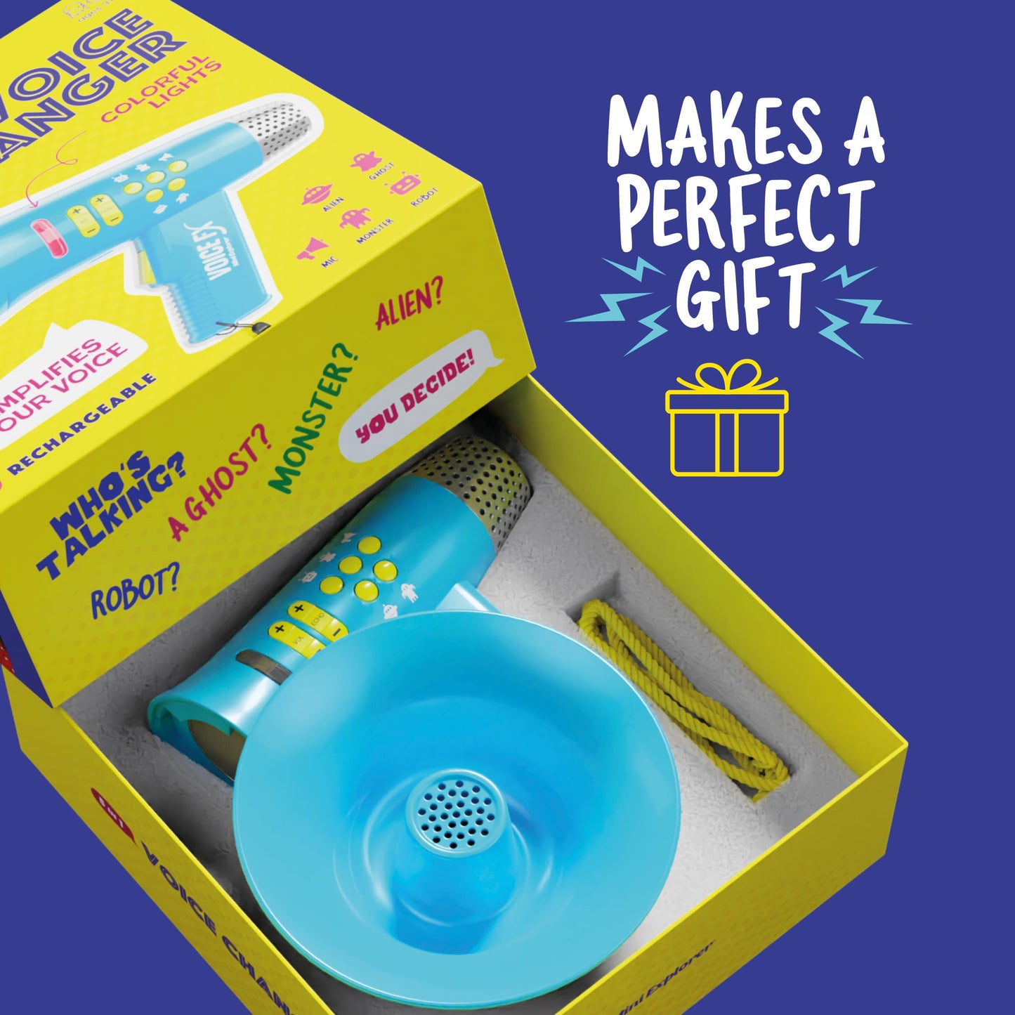 Mini Explorer Voice Changer for Kids - Gifts for Kids - Voice Changing Device for Boys & Girls Ages 3-8+ Olds Birthday Gifts for 3, 4, 5, 7, 8 Year Old Boy - Toys Gift Ideas for Kid, Toddler