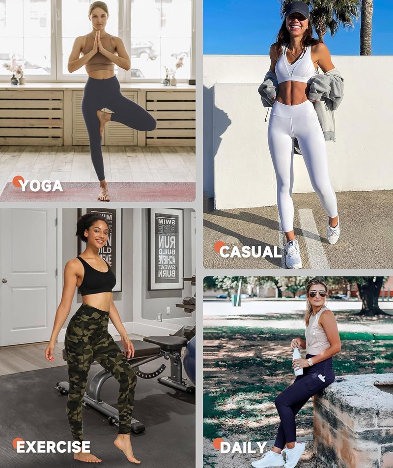 High Waisted Leggings for Women - Soft Opaque Tummy Control | Perfect for Running, Cycling & Yoga
