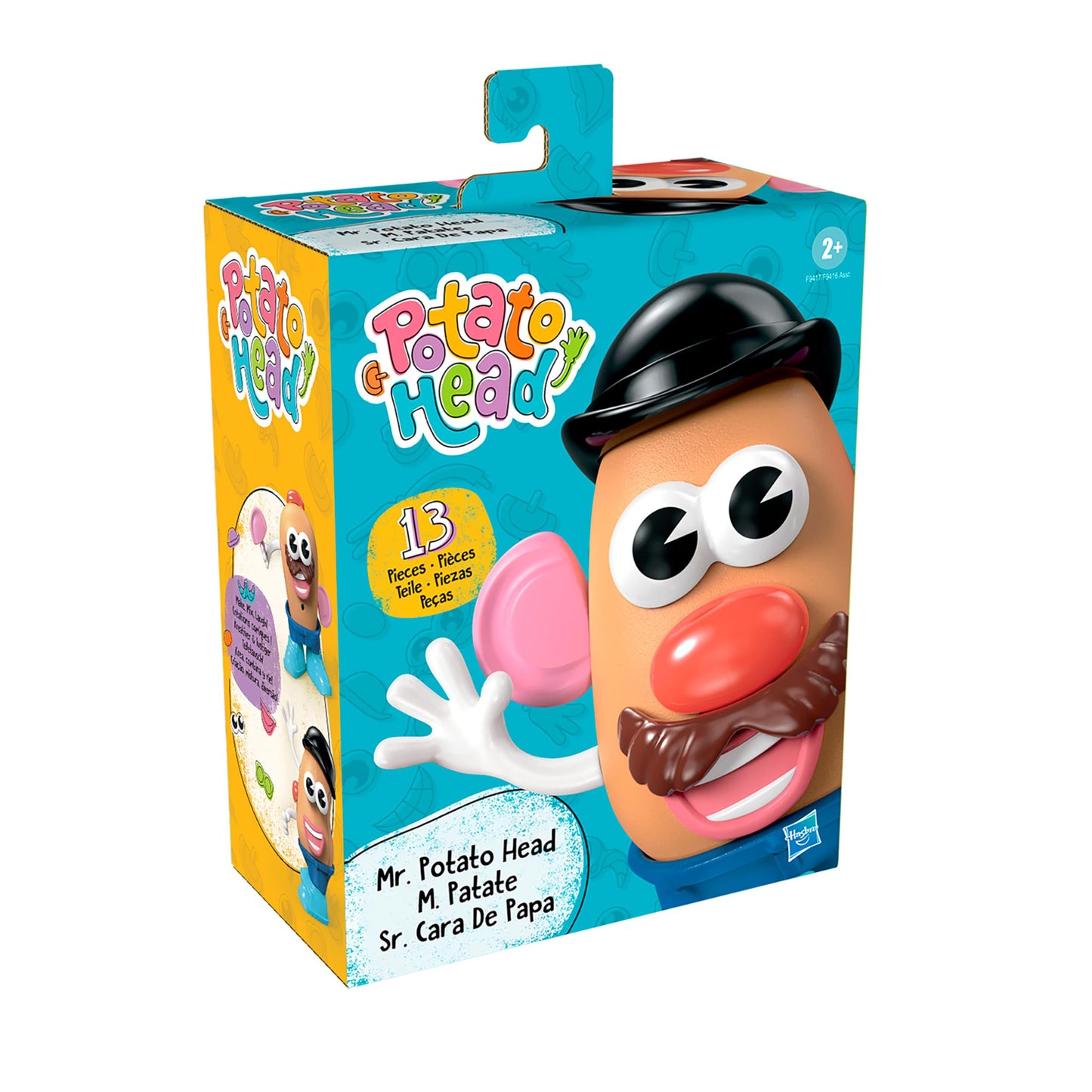 Mr. Potato Head Playskool, Fun Figure Toddler Toy for Girls and Boys, Classic Mix and Match Toys, Black
