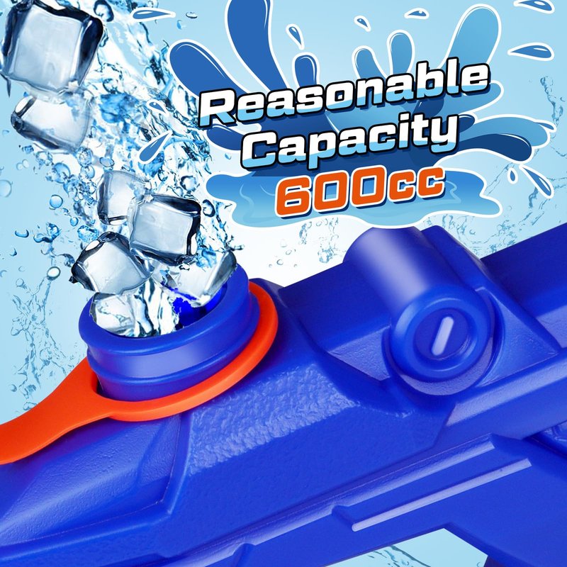 Quanquer 3 Pack Water Guns for Kids Adults - 600CC Squirt Water Toy Gun Super Blaster Soaker Long Range High Capacity Summer Swimming Beach Outdoor Water Fighting Play Pool Toys for Boys Girls (Blue)