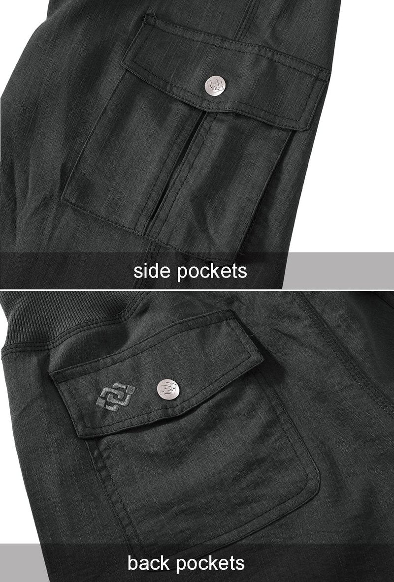 MoFiz Womens Capris with Pockets Loose Fit Casual Capri Pants Dressy Lightweight Ladies Baggy Cargo Pants for Hiking Dark Grey S