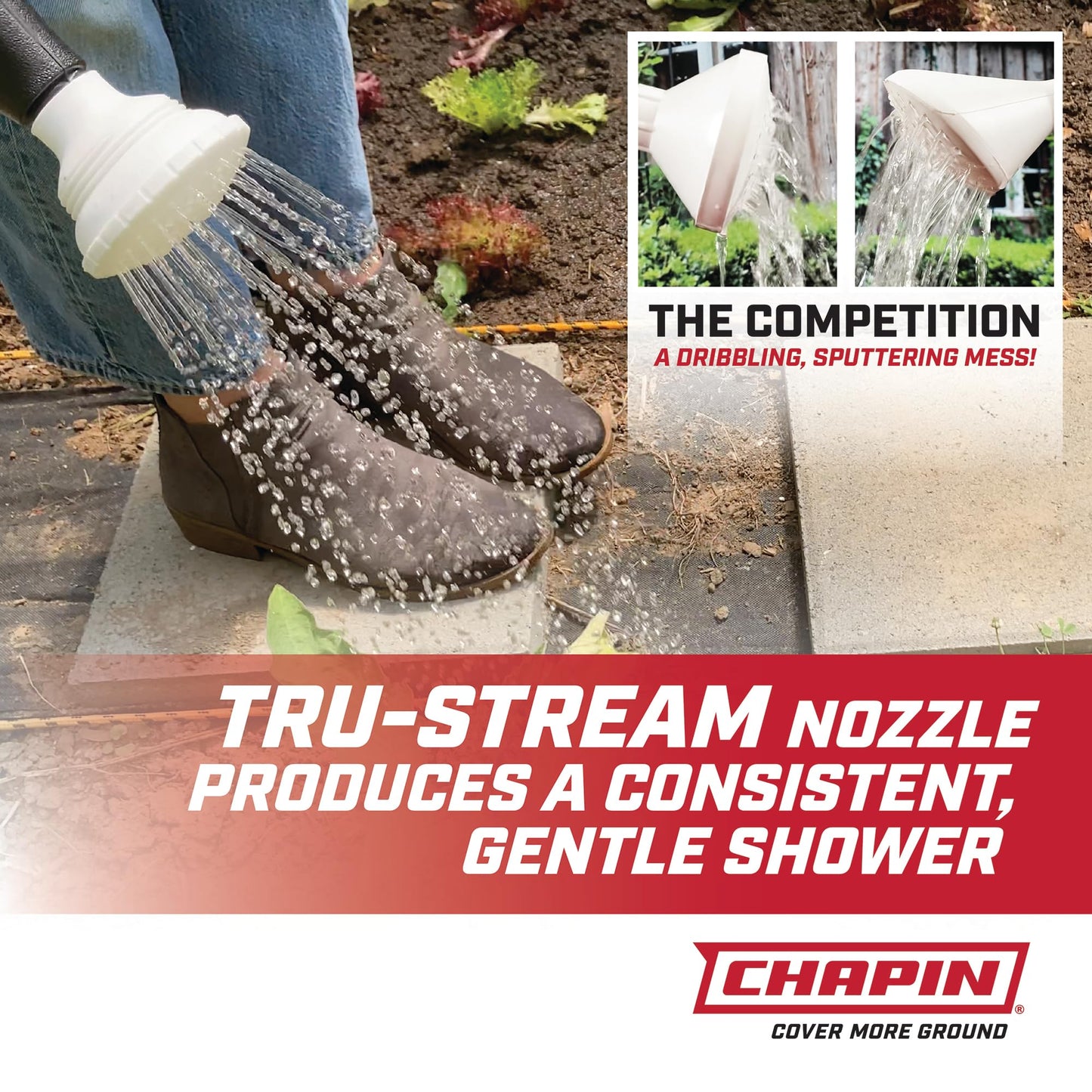 Chapin 47998: 2 Gallon Watering Can for Indoor & Outdoor Plants, 100% Recycled Plastic with Removable Nozzle, Drip-Free Sprinkler Head, Made in USA