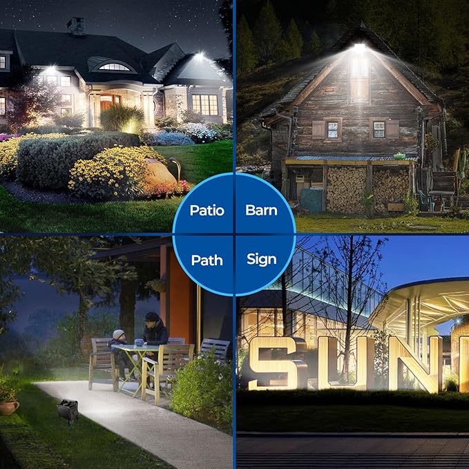 CINOTON 30W Dusk to Dawn LED Flood Light Outdoor, 4200LM IP65 Waterproof Security Wall Lighting Fixture with 180°Knuckle for Barn Yard Factory 5000K Daylight AC100-277V 1 Pack