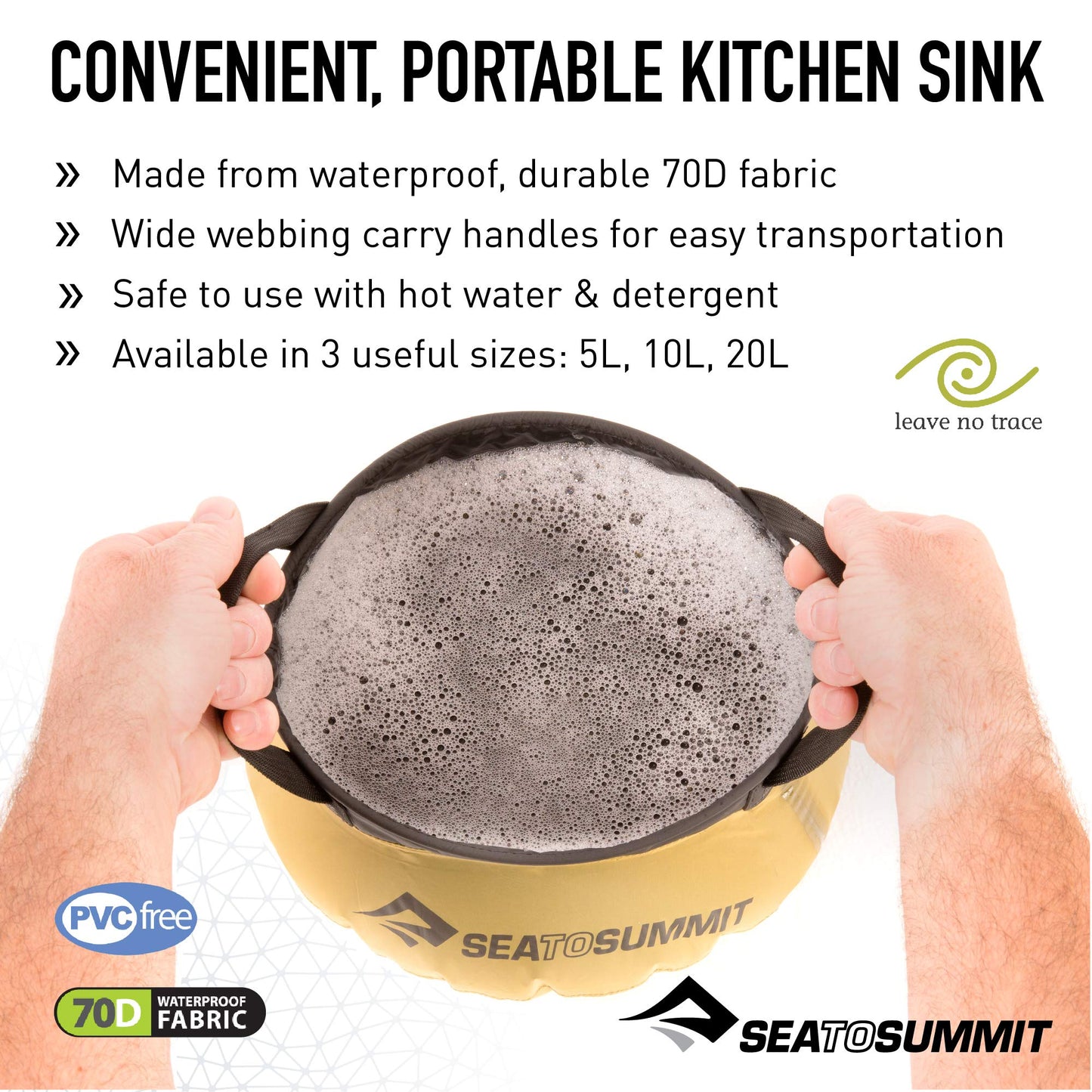 Sea to Summit Collapsible Kitchen Sink, 5 Liter
