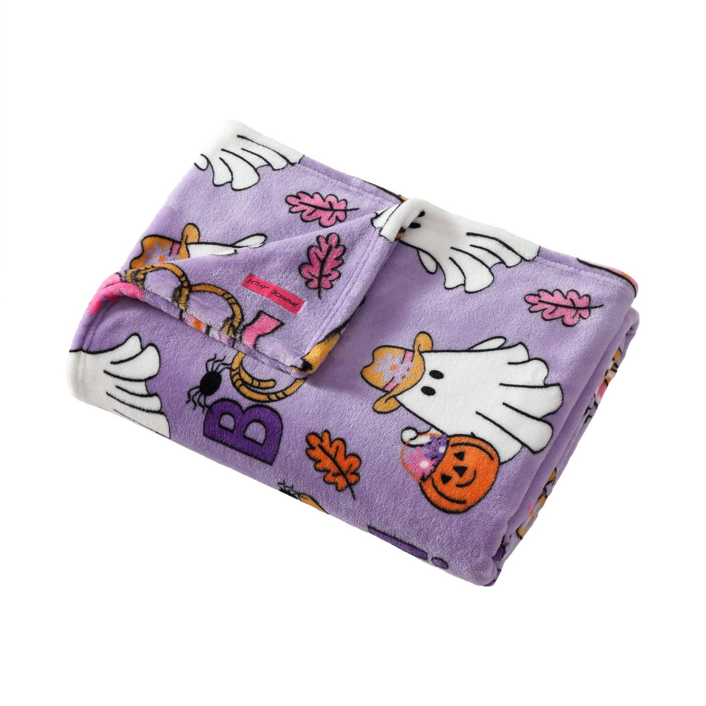 Betsey Johnson - Blanket, Buttery-Soft Throw Blanket for Couch or Bed, Boldly Plush & Oversized Bedding, Halloween Decor (Howdy Ghouls Purple, 50" x 70")