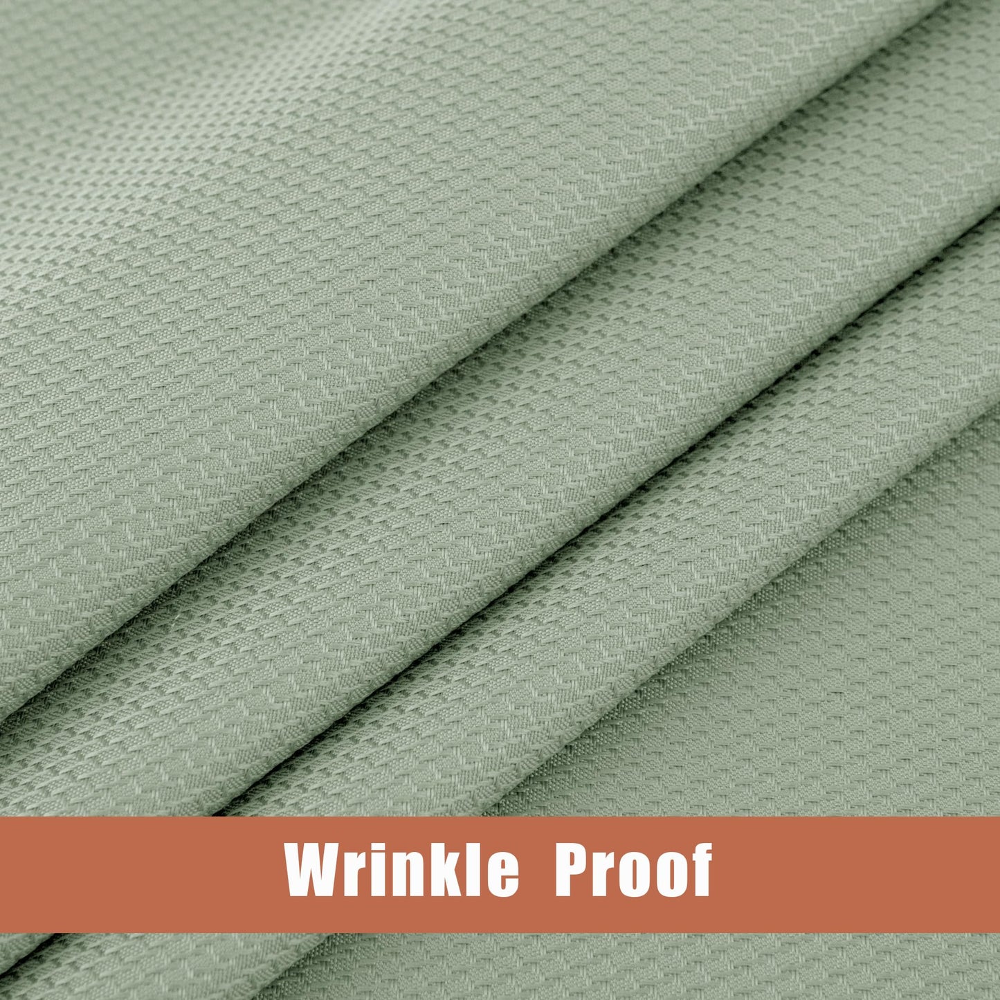 Fitable Sage Green Round Table Cloth, 2 Pack - 60 inch in Diameter - Waterproof Wrinkle Resistant Textured Fabric Tablecloth, Jacquard Decorative Table Cover for Dinner, Party, Banquet, Event