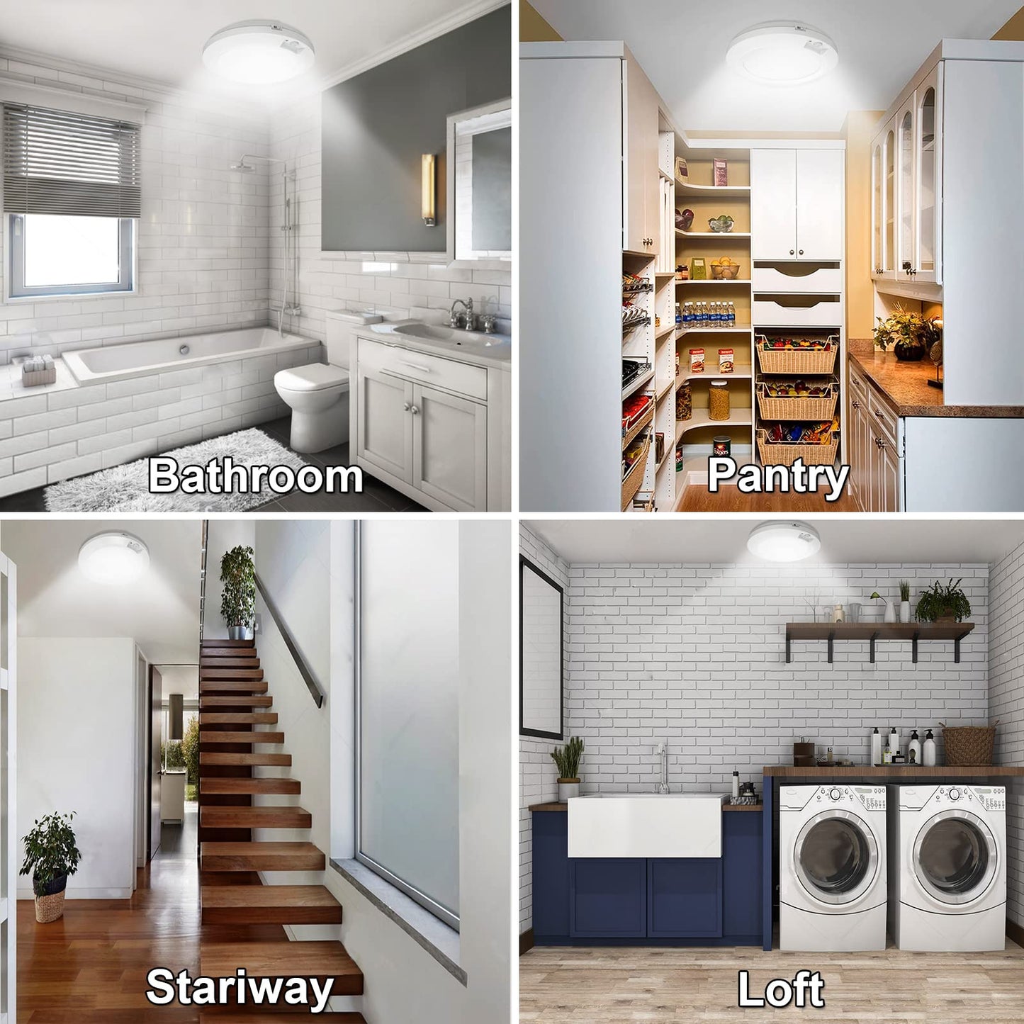 Awanber Motion Sensor Battery Powered Night Light, Closet Light with Motion Activated Wireless LED Lights Battery Operated for Pantry Shed Bathroom Attic Stair - 210LM 6000K Cool White (Pack of 2)