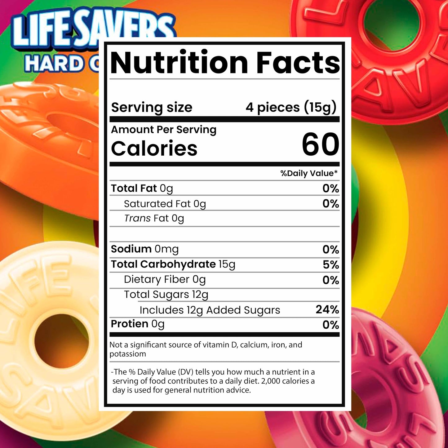 Lifesavrs 5 Flavors Fruit Candy - 2 Pounds Of Approx 240 Pieces Individually Wrapped - Bulk Lifesavrs Hard Candy - Cherry, Raspberry, Watermelon, Orange And Pineapple - Holiday Candy - Bulk Candy Individually Wrapped For Sharing with Family & Frineds - Pe