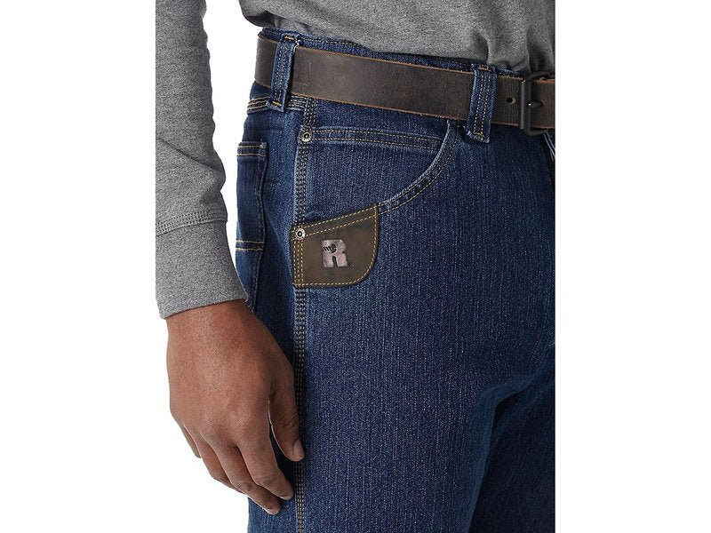 Wrangler Riggs Workwear Mens Five Pocket Jeans, Mid Stone, 38W x 30L US
