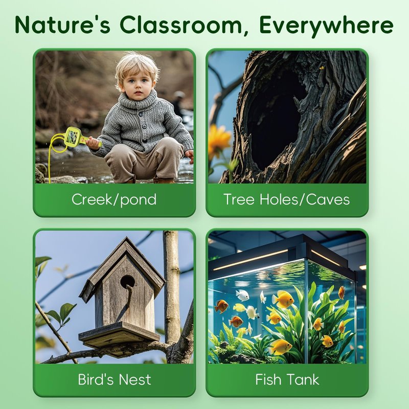 Kids Borescope Borescope Camera Toy with Light for Kids - STEM Science Educational Toy for 4 5 6 7 8 9 10 Years Old Boys Girls Birthday Gift, Snake Scope Camera for Outdoor Camping Nature Exploration