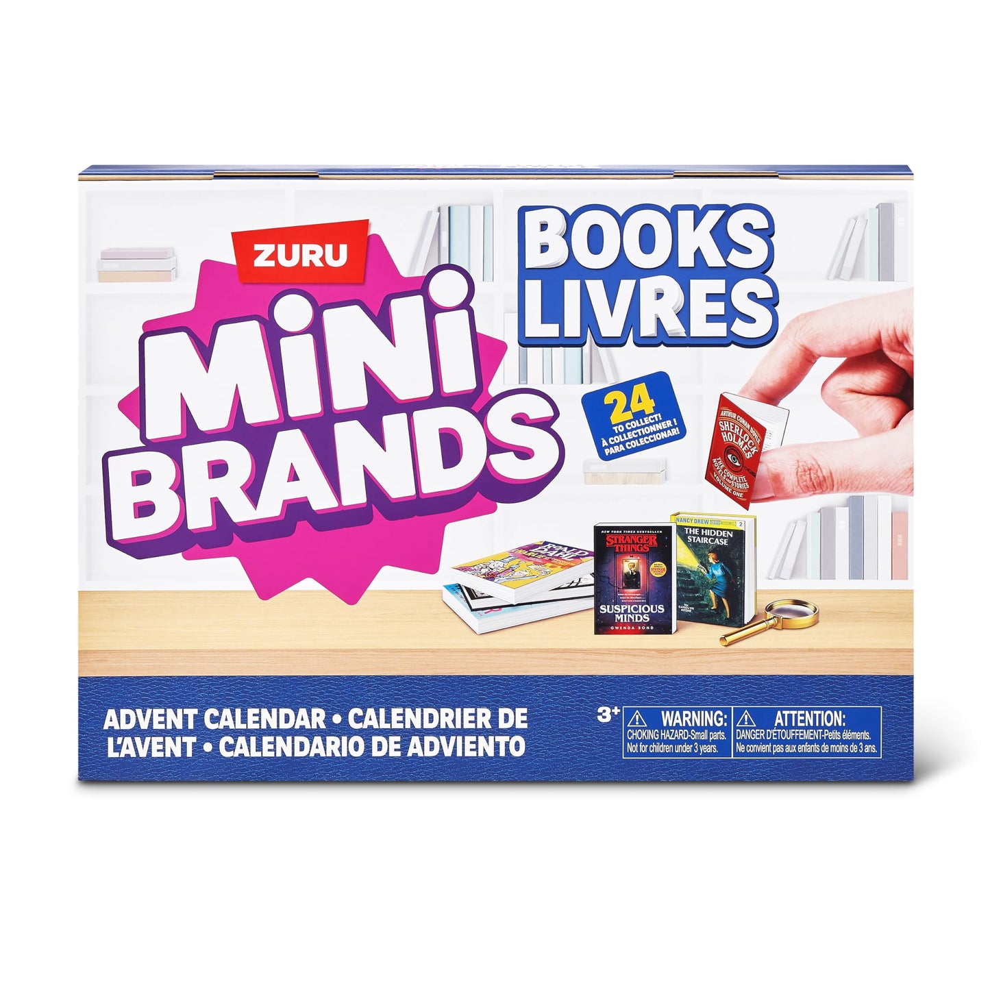 Mini Brands Books Advent Calendar by ZURU, Collectible Seasonal Toys for Girls, Boys, and Collectors