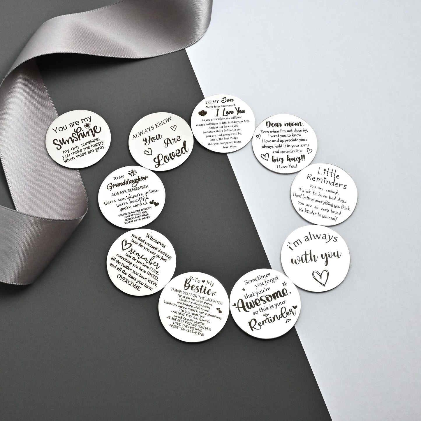 CINDYHE Pocket Hug Token keychain Gifts for Men Women Him Her Dad Mom Son Daughter Brothers Sisters Teacher Boy Girl Friends (Sobriety)