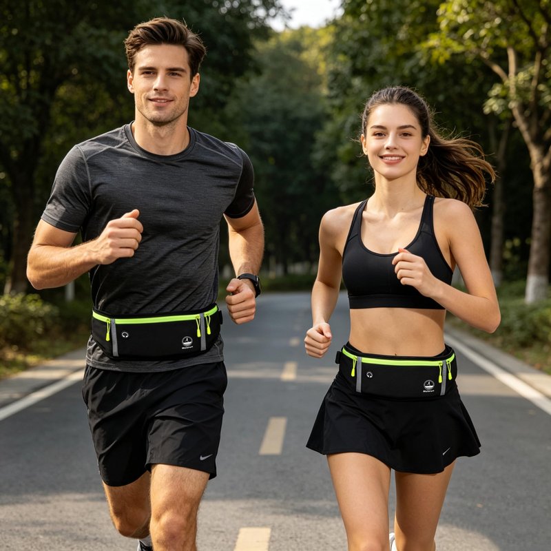 Slim Running Belt Fanny Pack for Women Men, Jogging Pouch Waist Pack Money Belt Bag Phone Holder for Running Hiking Traveling