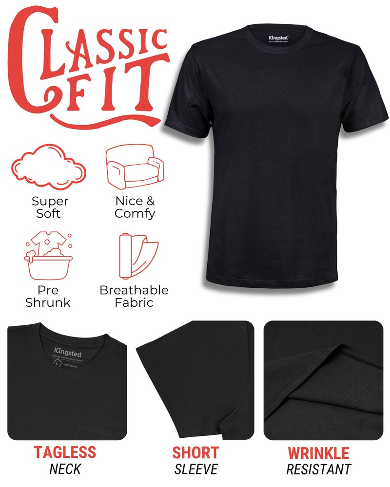 Kingsted T-Shirts for Men Pack - Royally Comfortable - Super Soft Premium Fabric - Well-Crafted Classic Tee