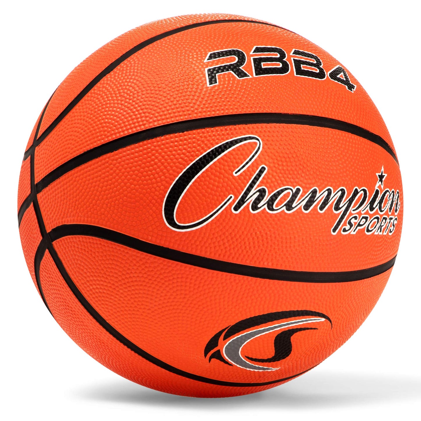 Champion Sports Rubber Intermediate, Heavy Duty - Pro-Style Basketballs, Various Sizes - Premium Basketball Equipment, Indoor Outdoor - Sports Education Supplies (Size 6, Orange)