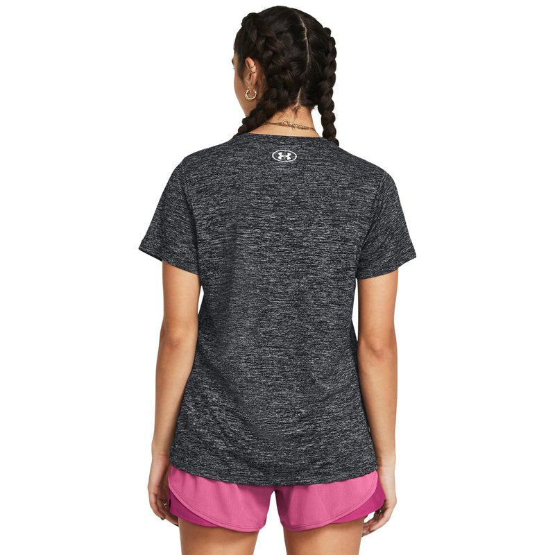 Under Armour Womens Tech Twist Short Sleeve Crew, (001) Black / / White, Large