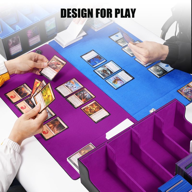 Kabinka Card Storage Box with Commander Display, 5-Row 3900+ Card Deck Box for MTG Sports Cards