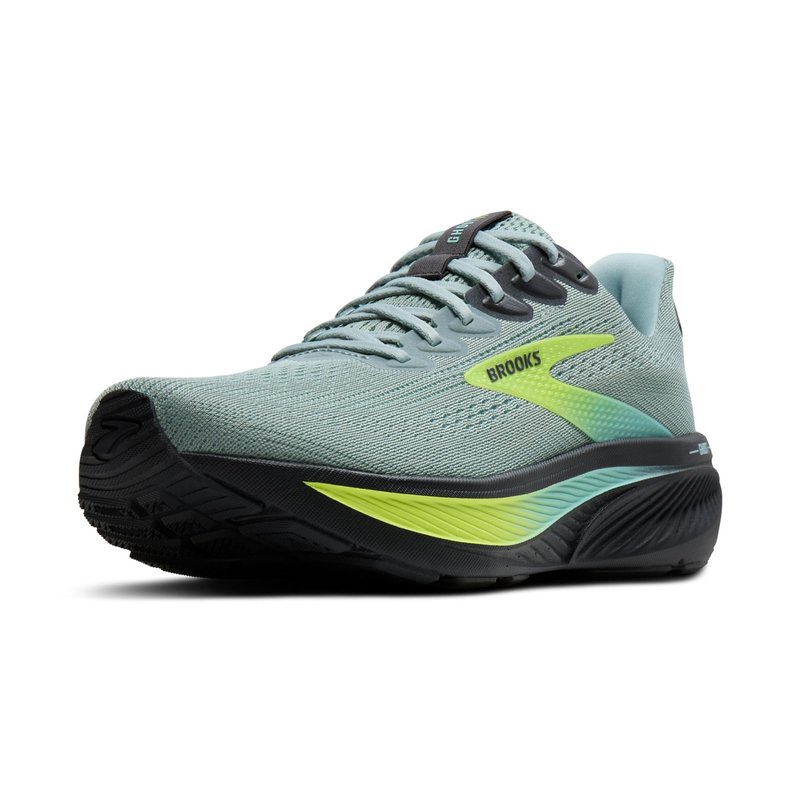 Brooks Men's Ghost 17Sneaker, Gray Mist Yucca Nightlife, 10.5 US