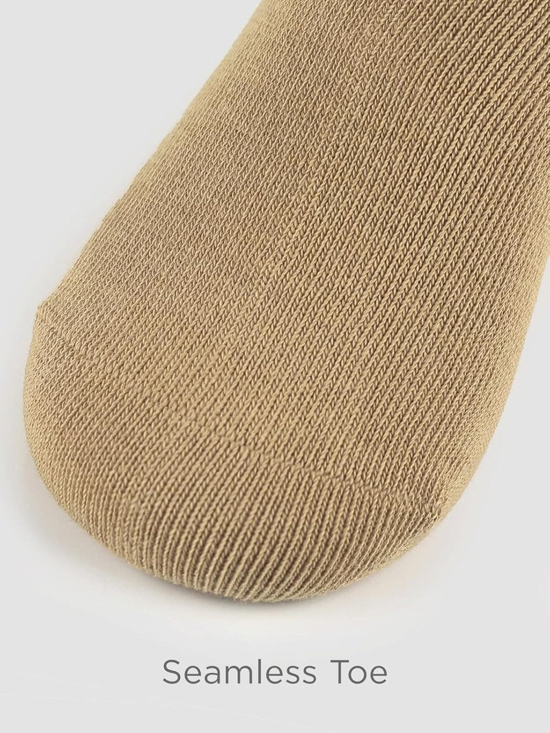 Unisex Kids Crew Dress Socks - Soft Cotton Seamless Toe | 6 Pack in Black, White, Gray, Navy