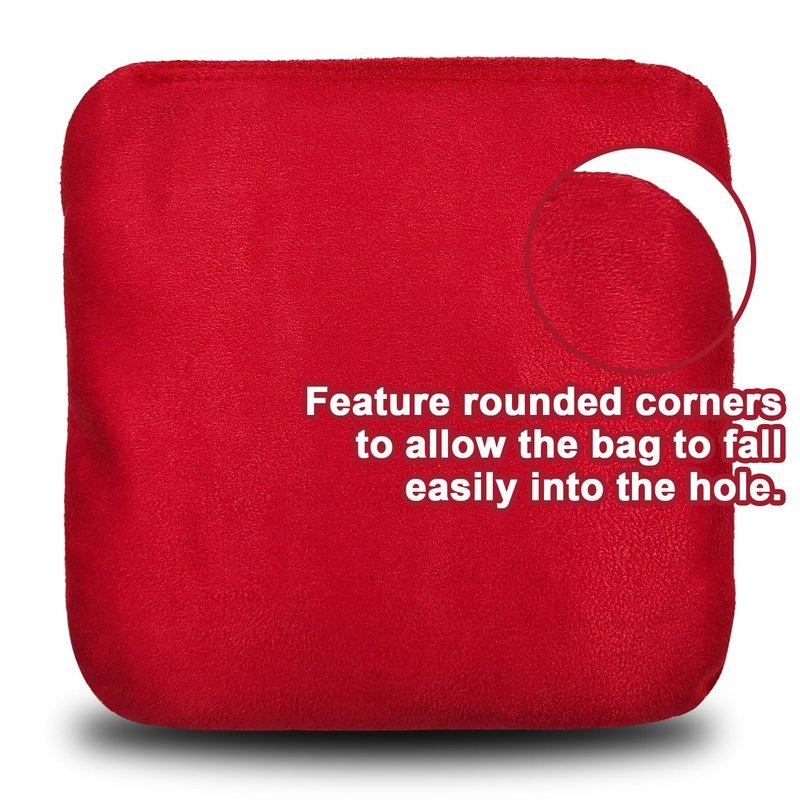Timtaoth Dual Sided Corn Hole Bags Professional Cornhole Bags Set of 8 Regulation Size Weight Pro Corn Hole Bean Bags Slick and Stick,Black and Orange