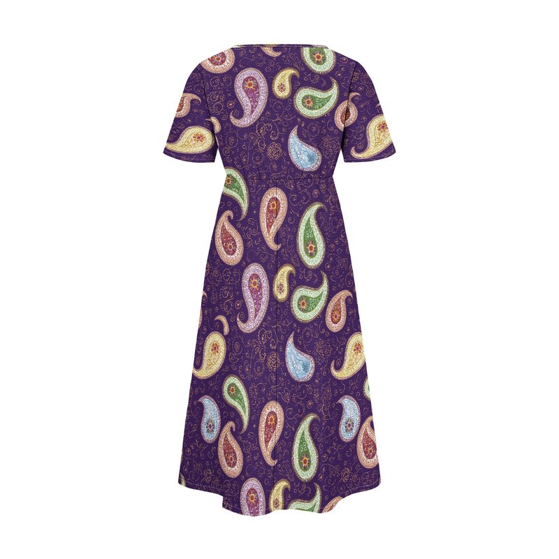 Medlor Womens Midi Dresses Casual Short Sleeves Scoop Neck Floral Print Flowy Beach Vacation Trendy Dress with Pocket for 2025 Summer