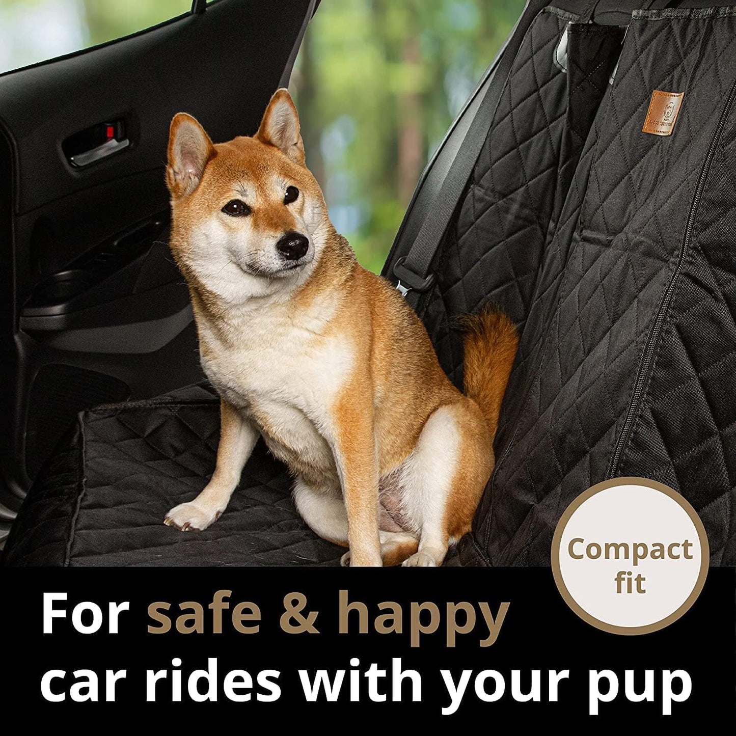 AMZPET Dog Car Seat Cover (Compact: 122 cm) - Waterproof - Non-slip & Scratch Proof - Durable - 56 x 45 x 122 cm
