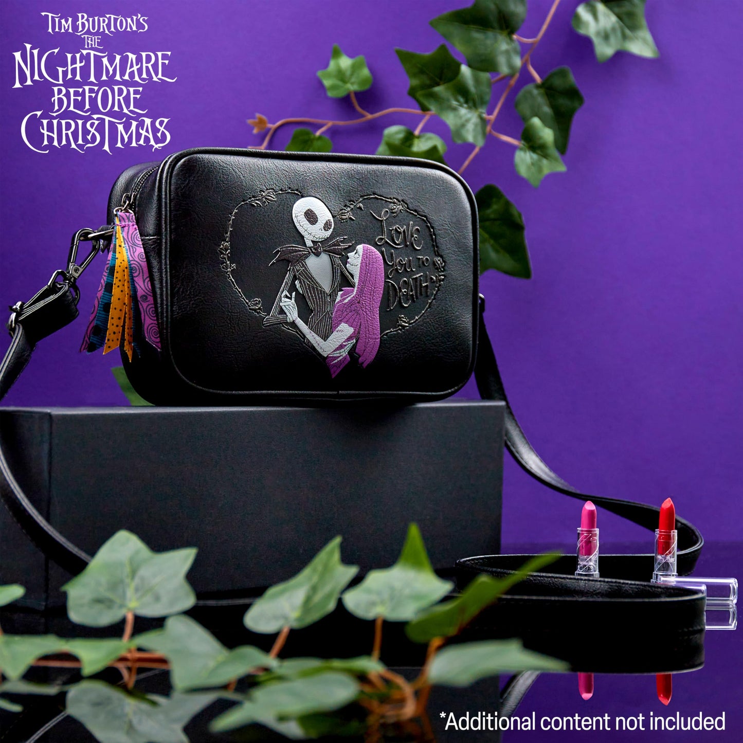 Disney The Nightmare Before Christmas Crossbody Bags for Girls, Teens, Faux Leather Girls Shoulder Bag for Halloween, Cute Stuff, Gifts for He (Black Jack)