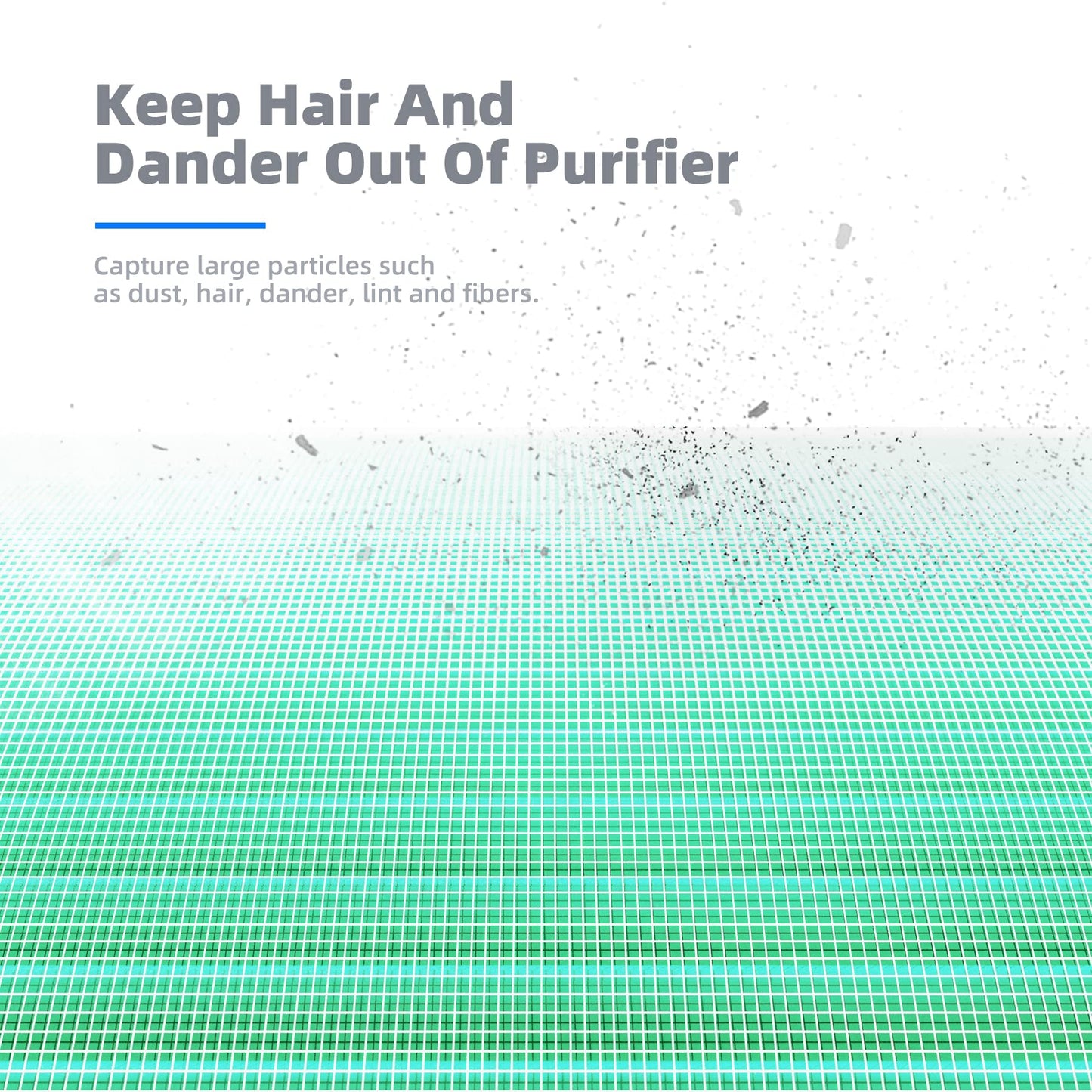 AROEVE MK04 Air Filter Replacement 4-in-1 Filter for Pollen Pet Dander Hair - Pet Dander Version