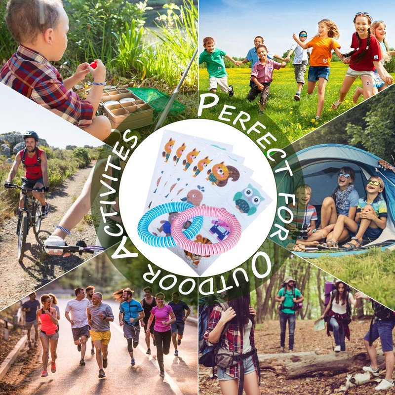 BuggyBands 120 Pack Mosquito Patches Stickers for Kids & Adult, Resealable Stickers with 2 Pack Mosquito Bracelet, Mosquito Stickers for Indoor Outdoor Camping & Travel Summer Camp Essentials