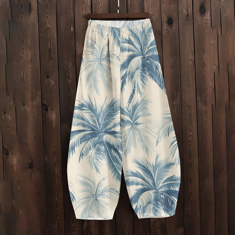 Printed Yoga Pants Casual Wide Leg Elastic Waist Walk Active Beach with Pockets Womens Workout Trousers Style16 XL