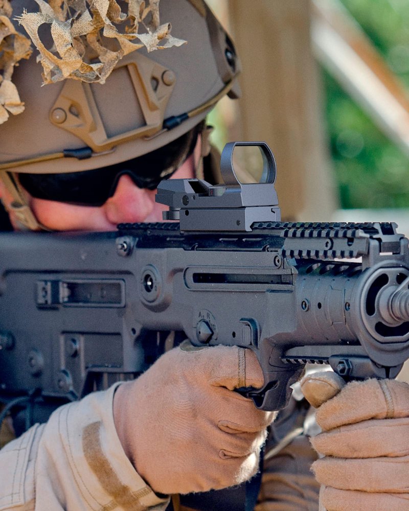 EZshoot Red Green Dot Gun Sight Scope Reflex Sight, 4 Adjustable Reticles Holographic Optic Grey with 20mm Rail Mount