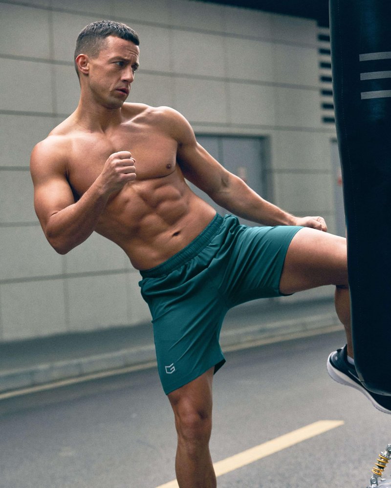 G Gradual Men's Athletic Running Shorts with Zipper Pockets Quick Dry 7"/ 5"/ 9" Workout Gym Shorts for Basketball Hiking(Rainforest Green,7XXL)