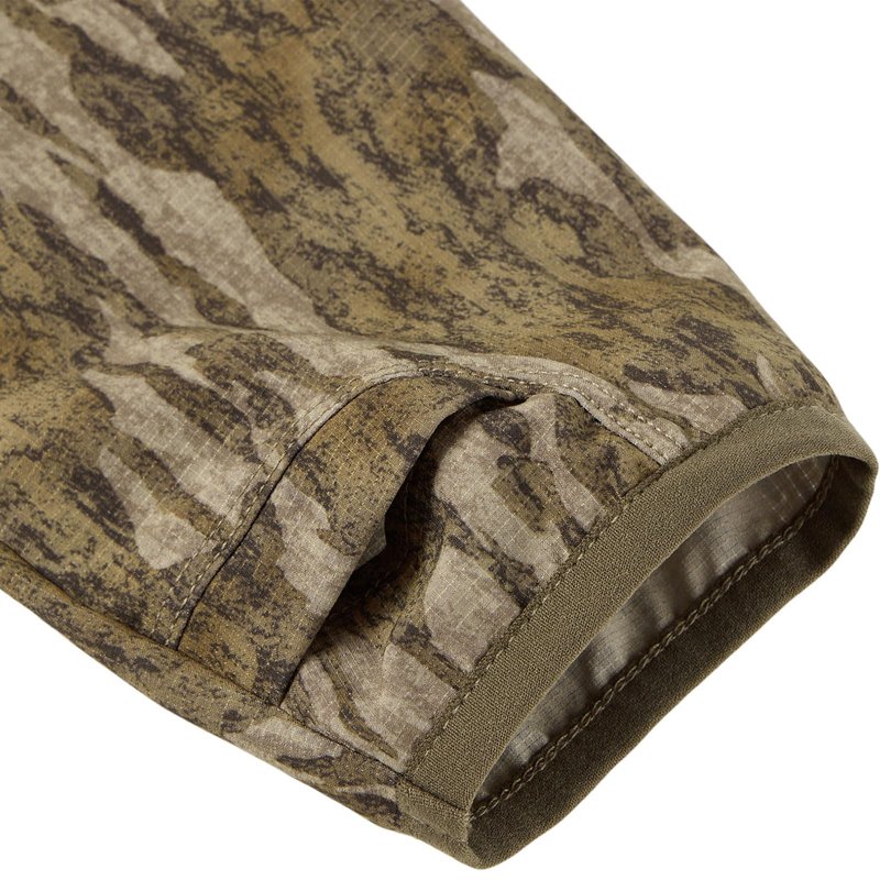 DRAKE WATERFOWL Men's Lightweight 1/2 Zip Pullover | Breathable DWR Hunting Layer w/Agion Active X2 & Zippered Chest Pocket, Bottomland, Large